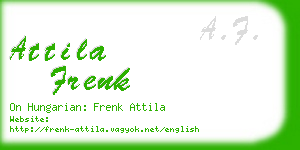 attila frenk business card